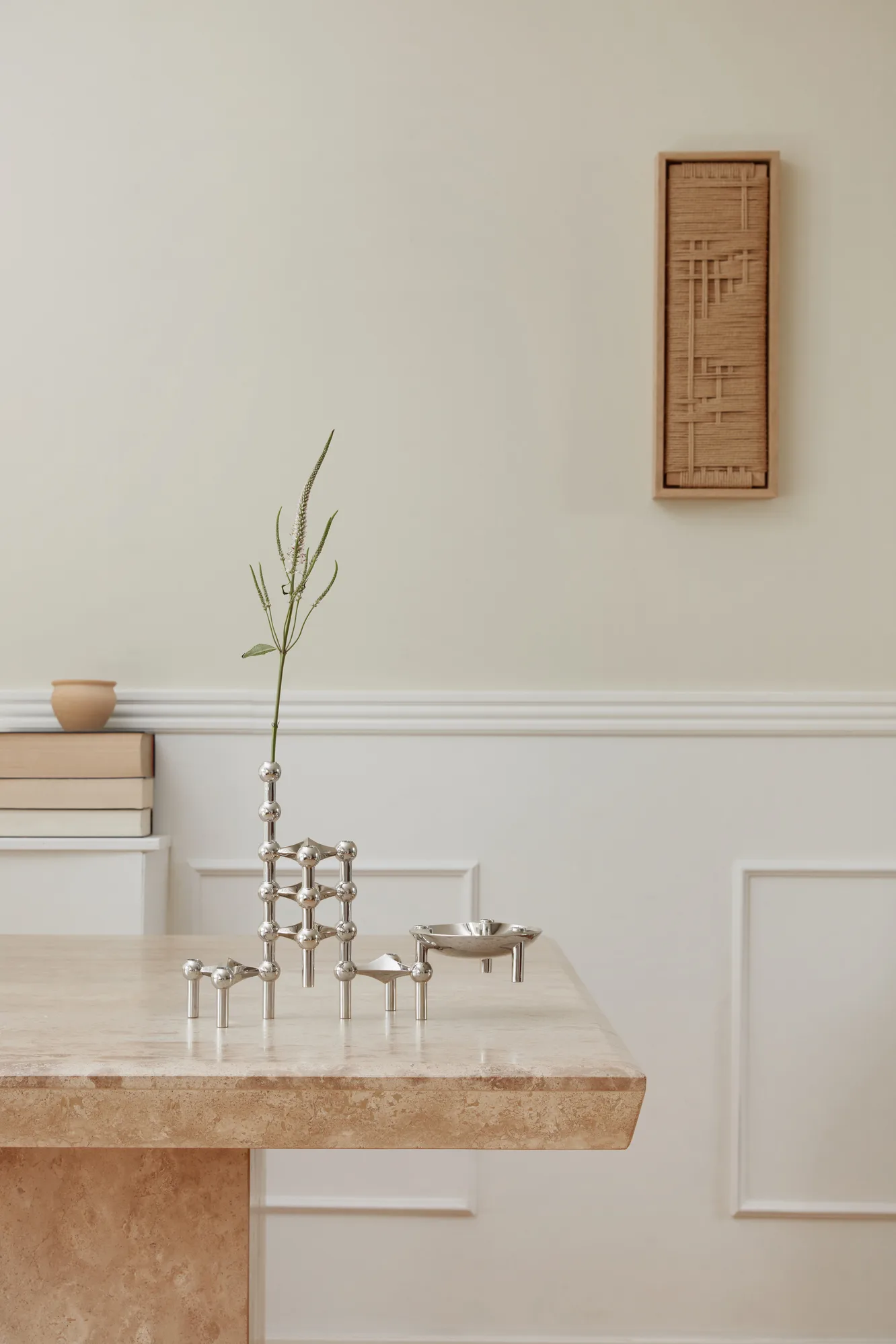 STOFF Nagel bougeoir lot de 3, chrome STOFF