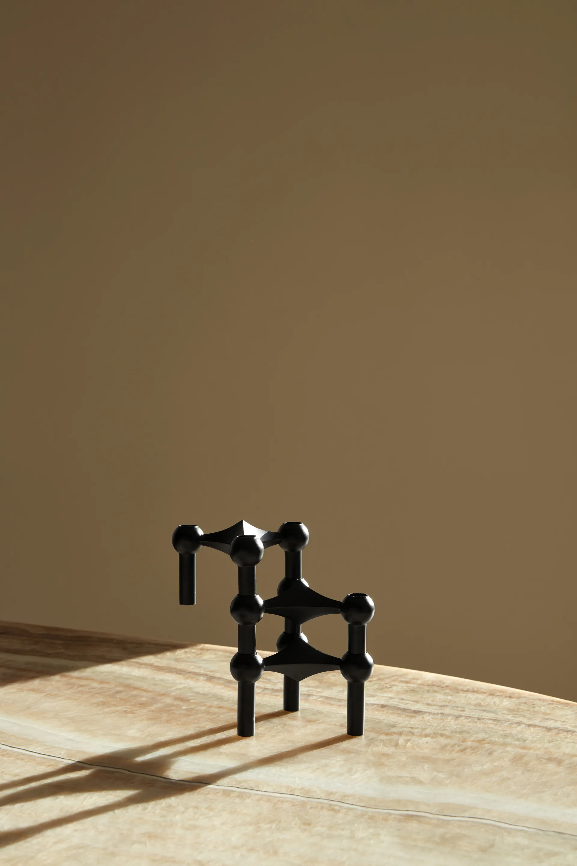 STOFF Nagel bougeoir lot de 3, noir STOFF