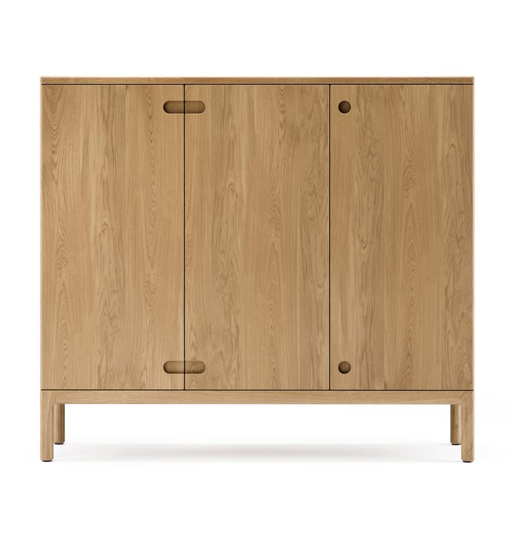 Buffet Prio haut - chêne huilé naturel, porte en bois - Stolab