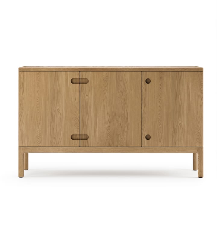 Buffet Prio moyen - chêne huilé naturel, porte en bois - Stolab