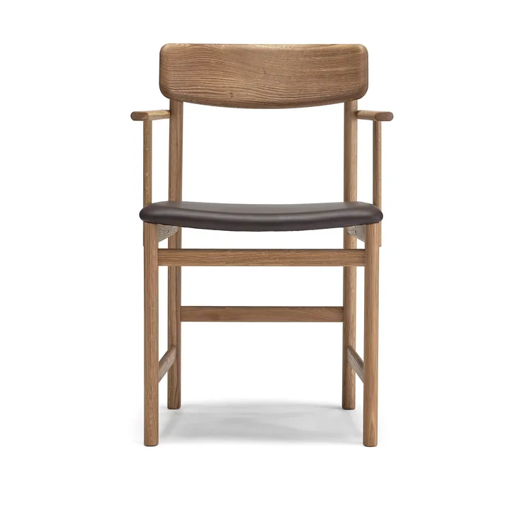 Chaise à accoudoirs Pal - Chêne naturel huilé - Elmosoft 93129 - Stolab