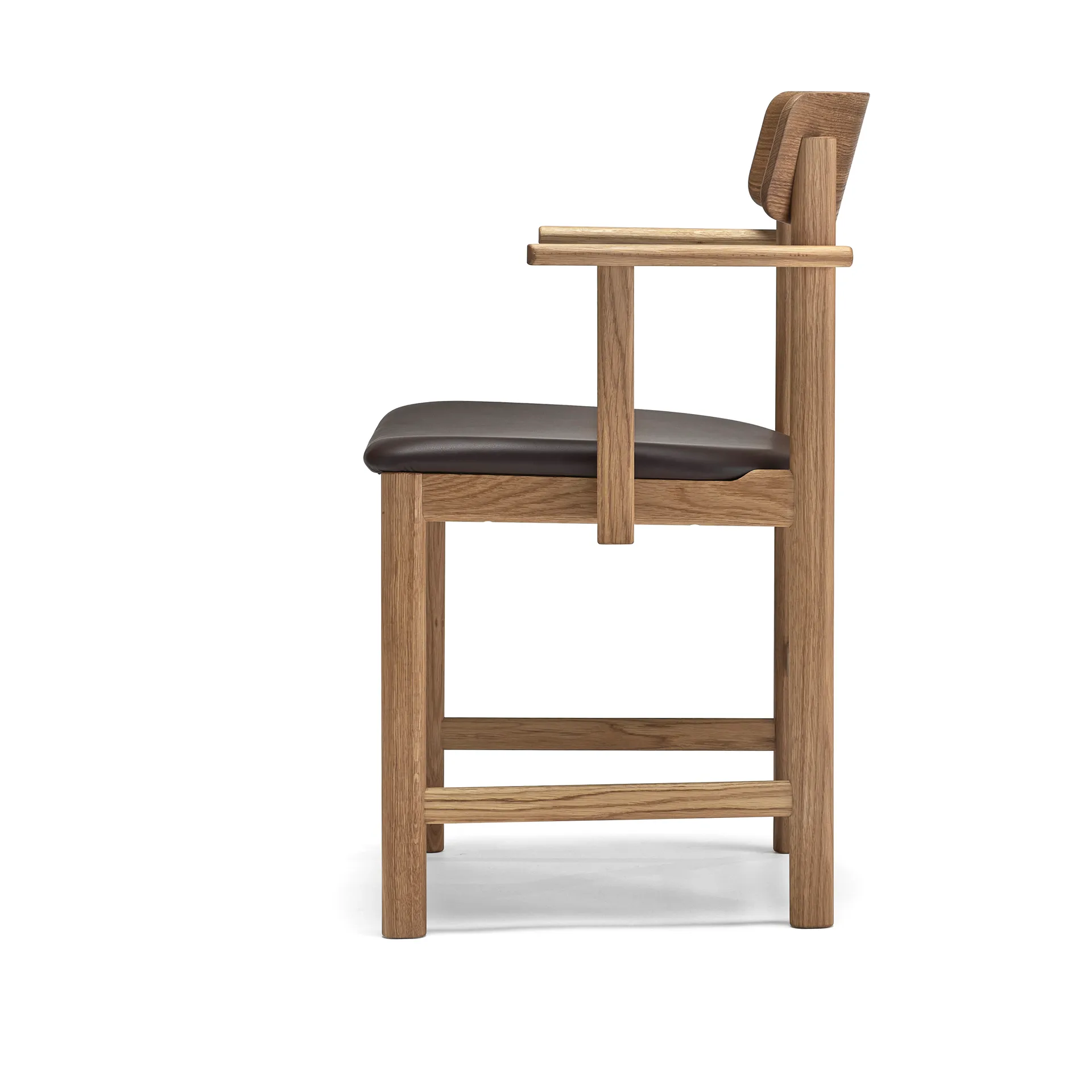 Chaise à accoudoirs Pal, Chêne naturel huilé - Elmosoft 93129 Stolab