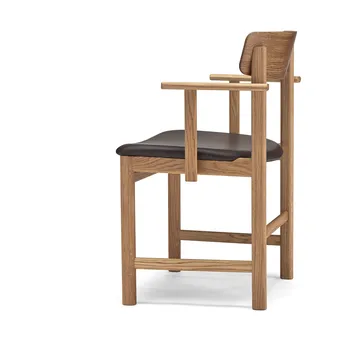 Chaise à accoudoirs Pal - Chêne naturel huilé - Elmosoft 93129 - Stolab