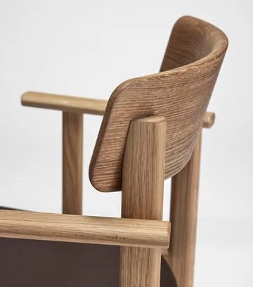 Chaise à accoudoirs Pal - Chêne naturel huilé - Elmosoft 93129 - Stolab