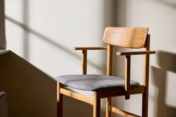 Chaise à accoudoirs Pal - Chêne naturel huilé - Tornado V3576 - Stolab