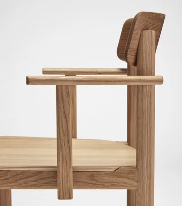 Chaise à accoudoirs Pal - Chêne naturel huilé - Stolab