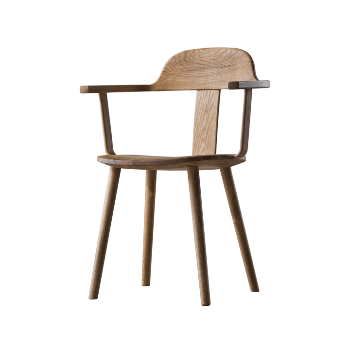 Chaise à accoudoirs Sture - chêne huilé naturel - Stolab