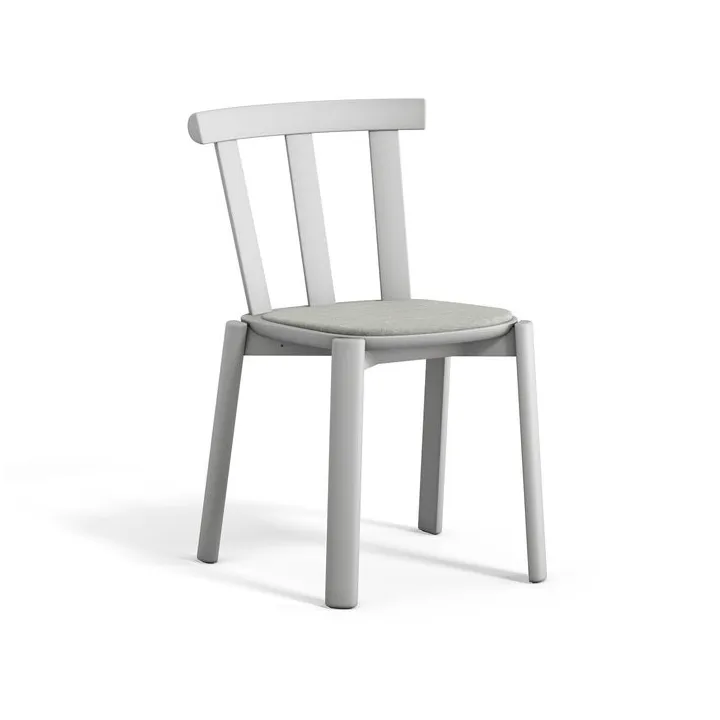 Chaise Alt assise rembourrée en bouleau, Hallingdal 65-110 light grey-gris clair 51 Stolab