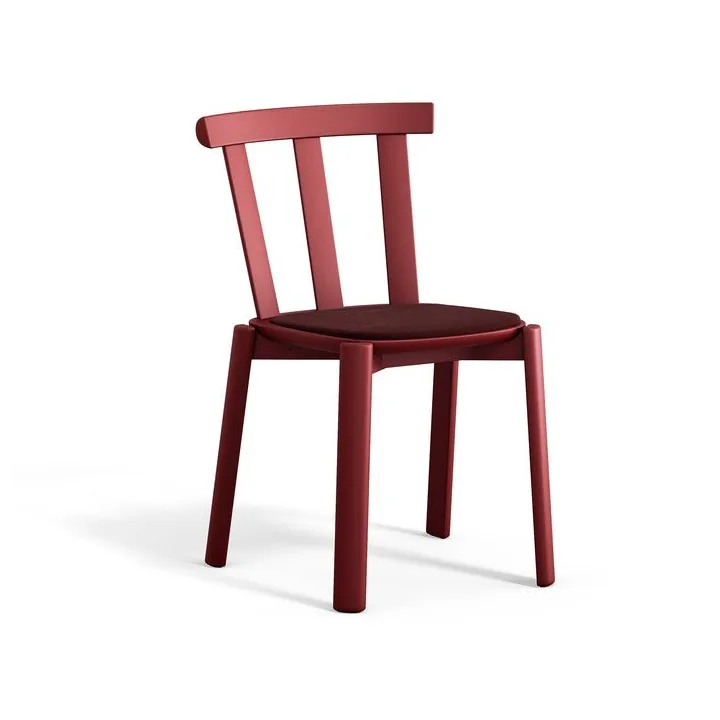 Chaise Alt assise rembourrée en bouleau, Hallingdal 65-694 maroon-lingon 19 Stolab