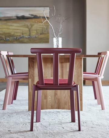 Chaise Alt assise rembourrée en bouleau - Hallingdal 65-694 maroon-lingon 19 - Stolab