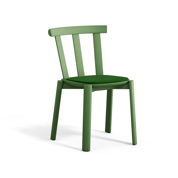 Chaise Alt assise rembourrée en bouleau, Hallingdal 65-960 green-vert mousse 16 Stolab