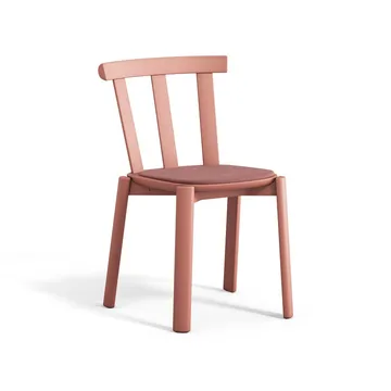 Chaise Alt assise rembourrée en bouleau - Vidar 4, 633 pink-mauve 27 - Stolab