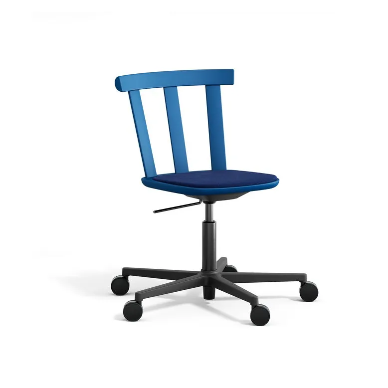 Chaise Alt sur pied pivotant avec assise rembourrée en bouleau, Hallingdal 65-754 blue-bleu mer Baltique 28 Stolab