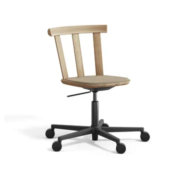 Chaise Alt sur pied pivotant avec assise rembourrée en chêne - Hallingdal 65-220-huile naturelle - Stolab