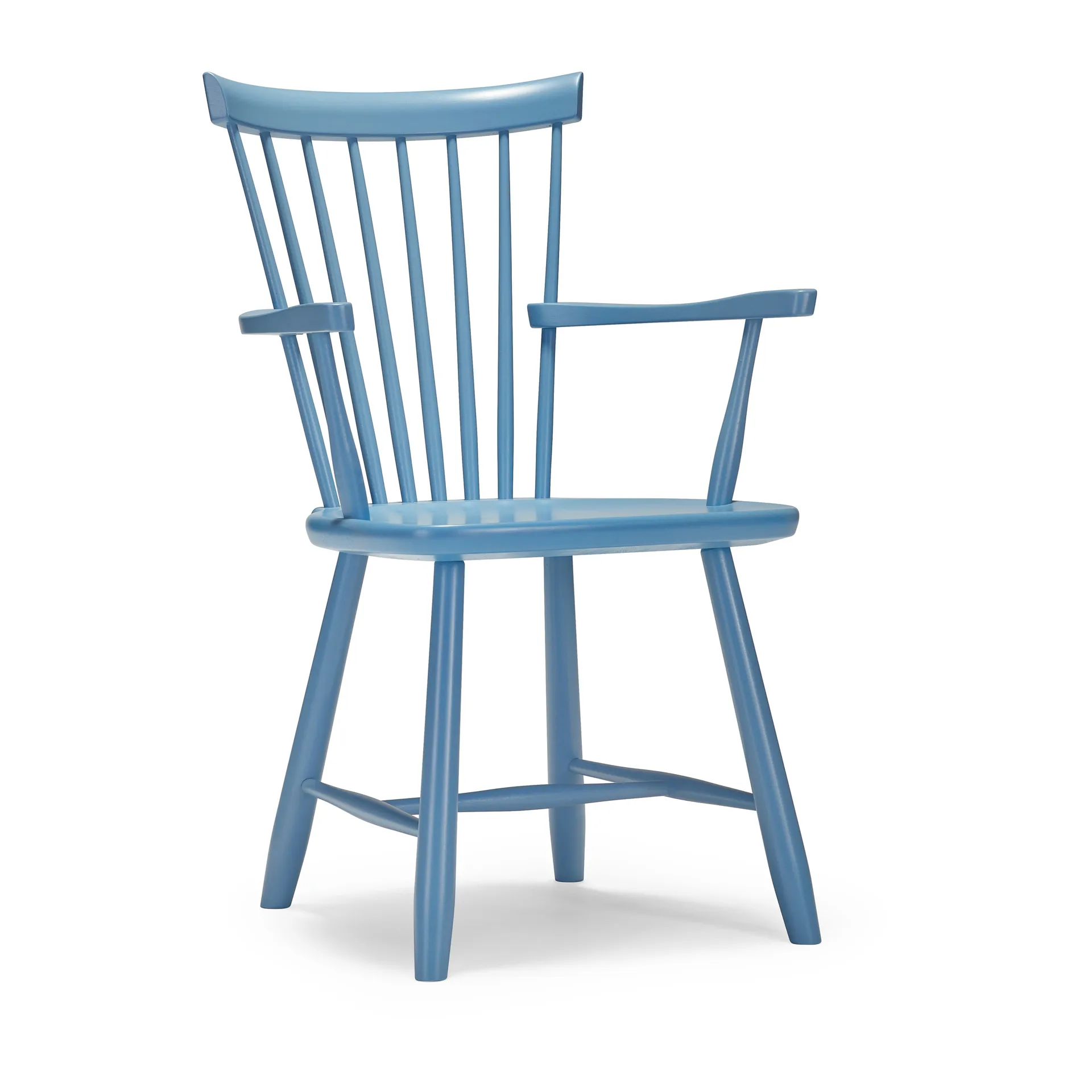 Chaise avec accoudoirs Lilla Åland bouleau, Bleu Aube Stolab