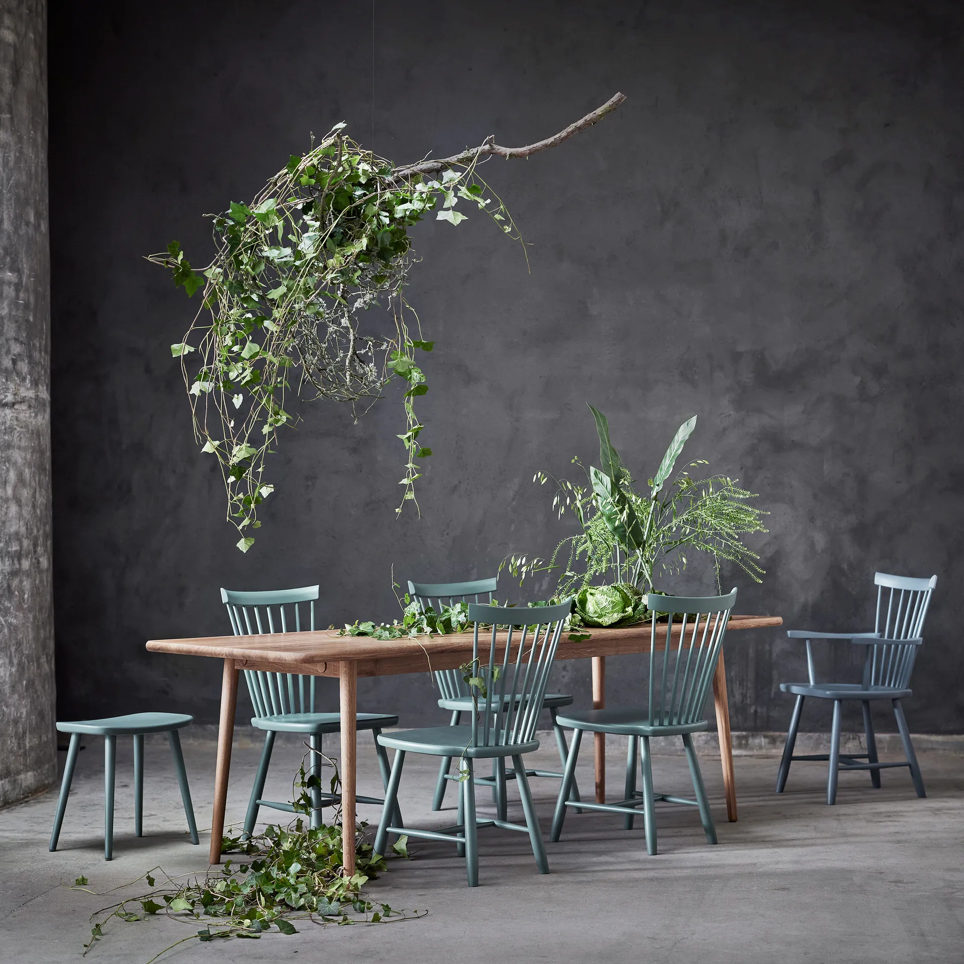 Chaise avec accoudoirs Lilla Åland bouleau, Orage 66 Stolab