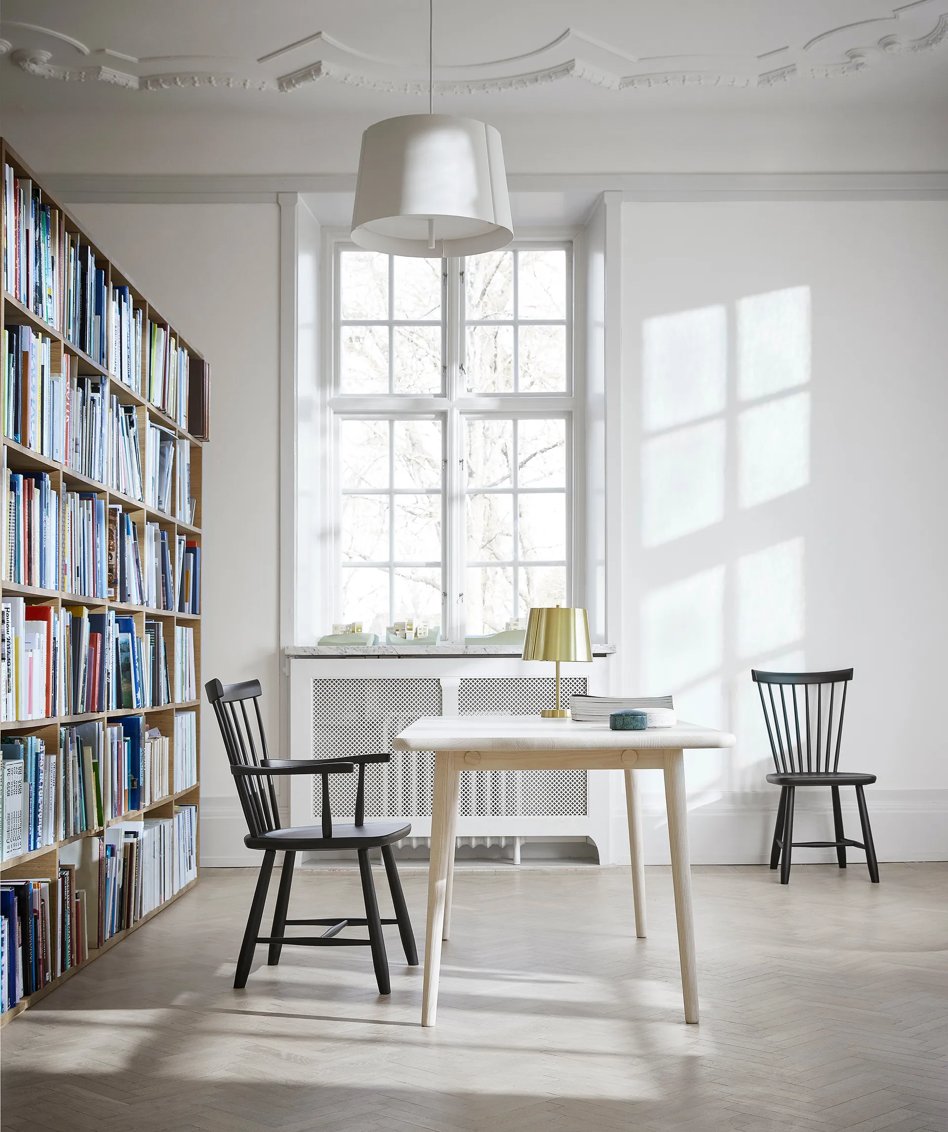 Chaise avec accoudoirs Lilla Åland, Vert olive (boleau) Stolab