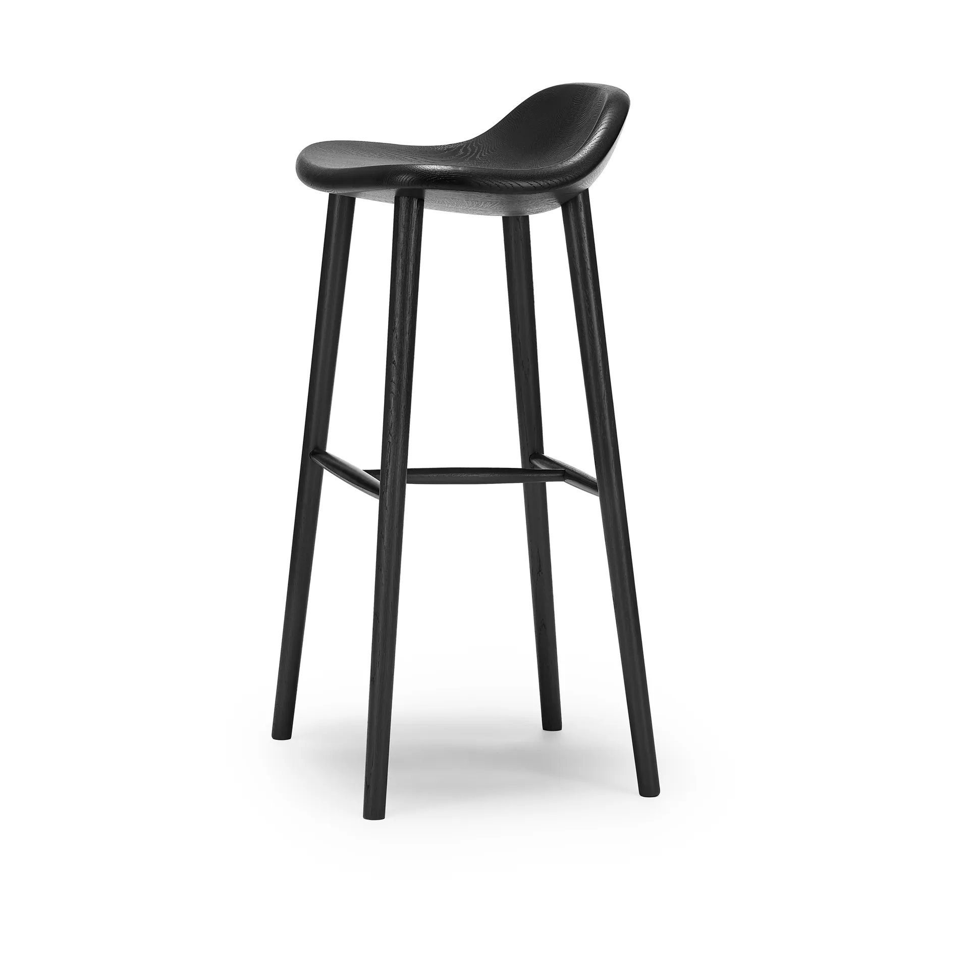 Chaise de bar Miss Holly H78, Chêne noir 52 Stolab
