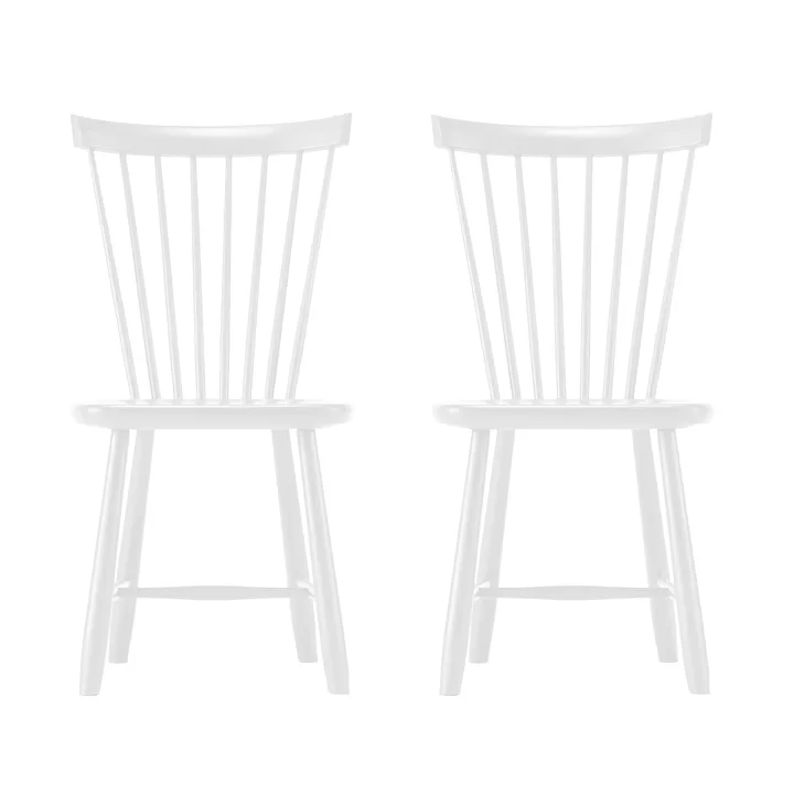 Chaise Lilla Åland, Blanc (bouleau), lot de 2 - Stolab