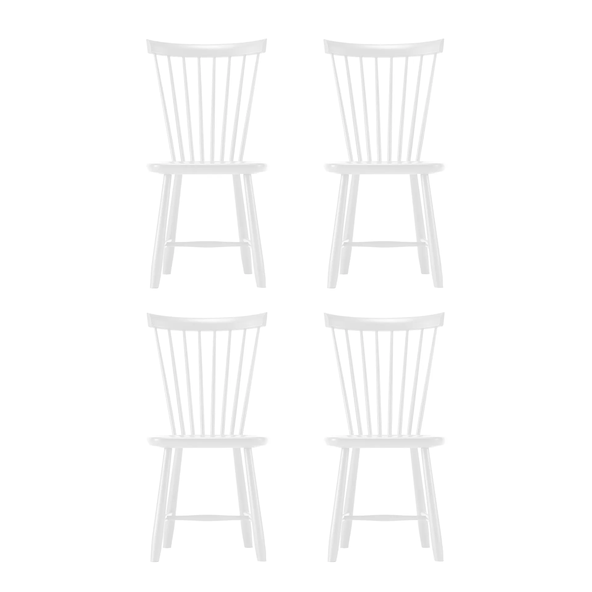 Chaise Lilla Åland, Blanc (bouleau), lot de 4 Stolab