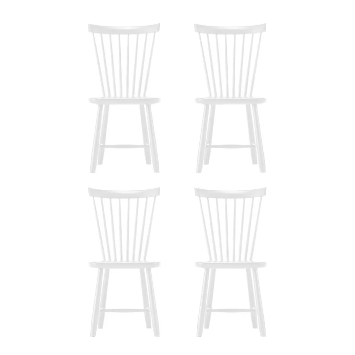Chaise Lilla Åland, Blanc (bouleau), lot de 4 - Stolab