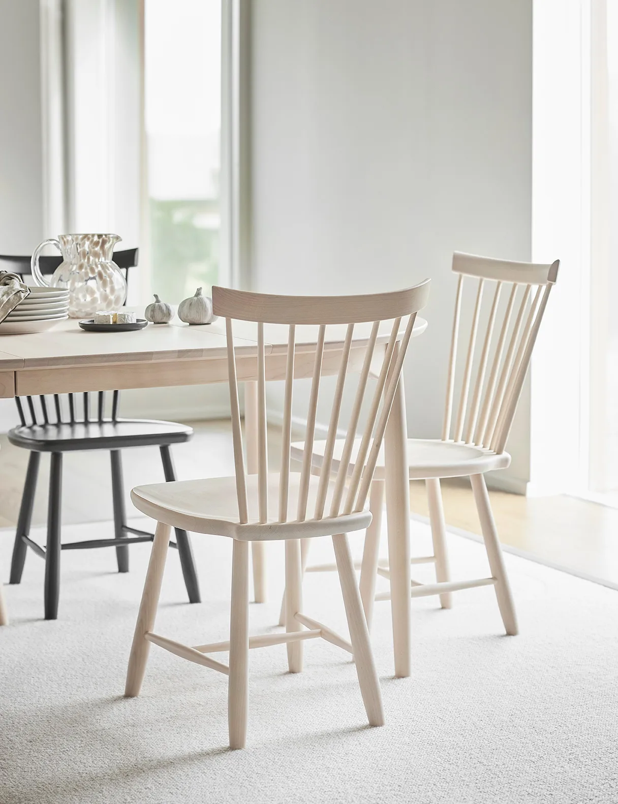 Chaise Lilla Åland chêne, Gris foncé Stolab