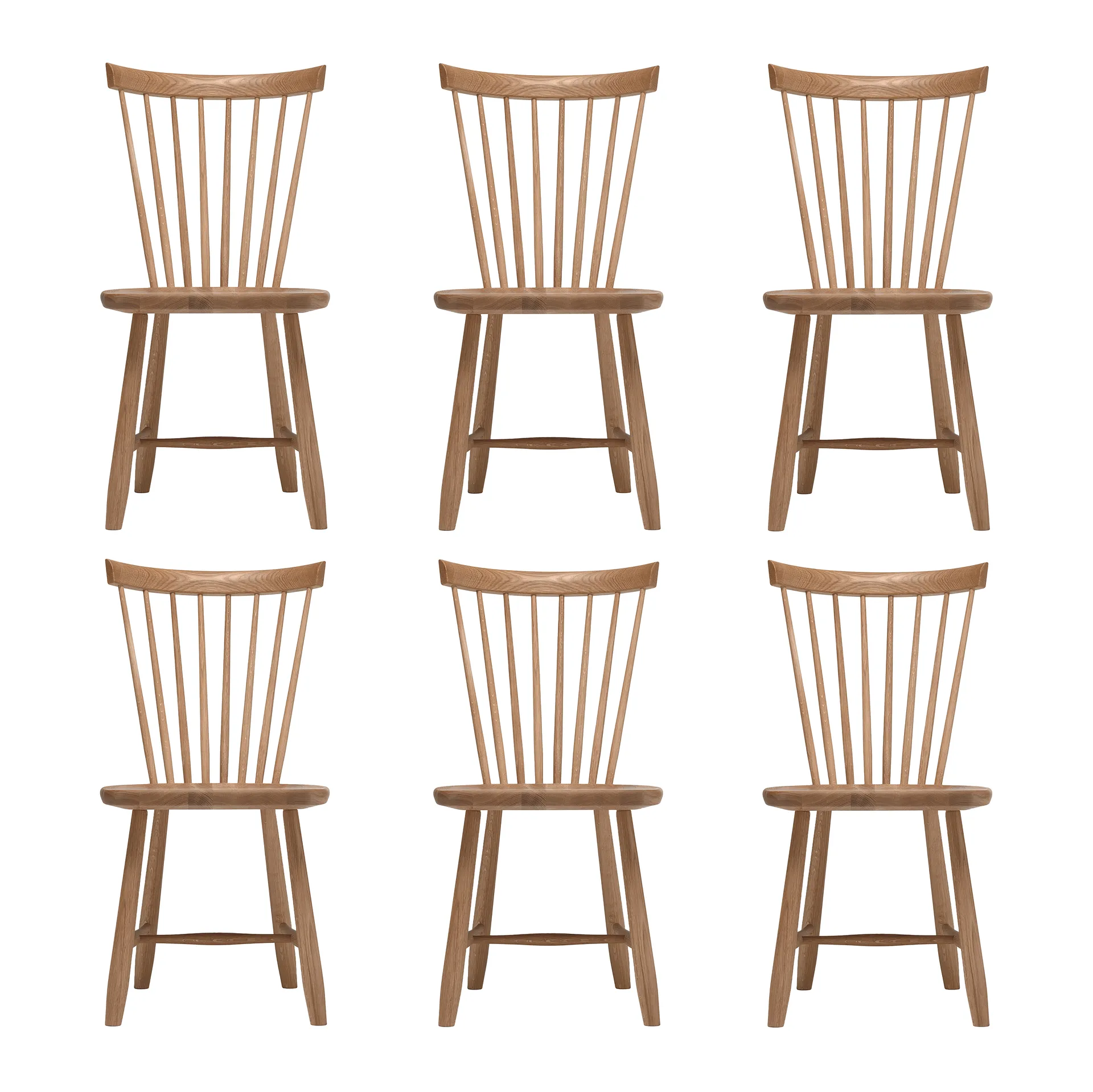 Chaise Lilla Åland, Huile naturelle (chêne), lot de 6 Stolab