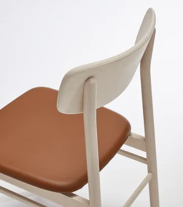 Chaise Prima Vista - Cuir Elmosoft 43807 cognac-bouleau, finition mate claire - Stolab