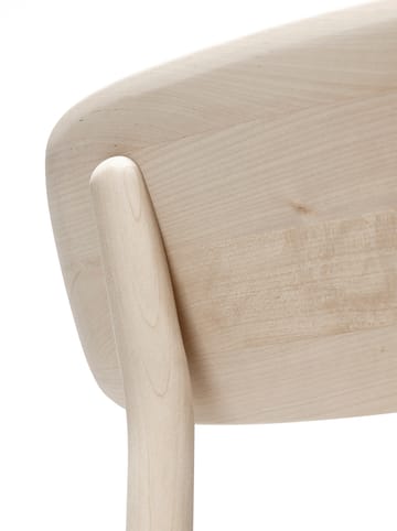 Chaise Prima Vista en bouleau huilé blanc - Tissu hallingdal 65-130 gris - Stolab