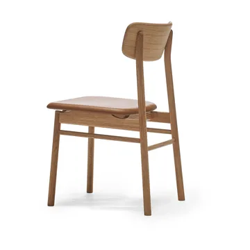 Chaise Prima Vista en chêne huilé - Cuir Elmosoft 43807 cognac - Stolab