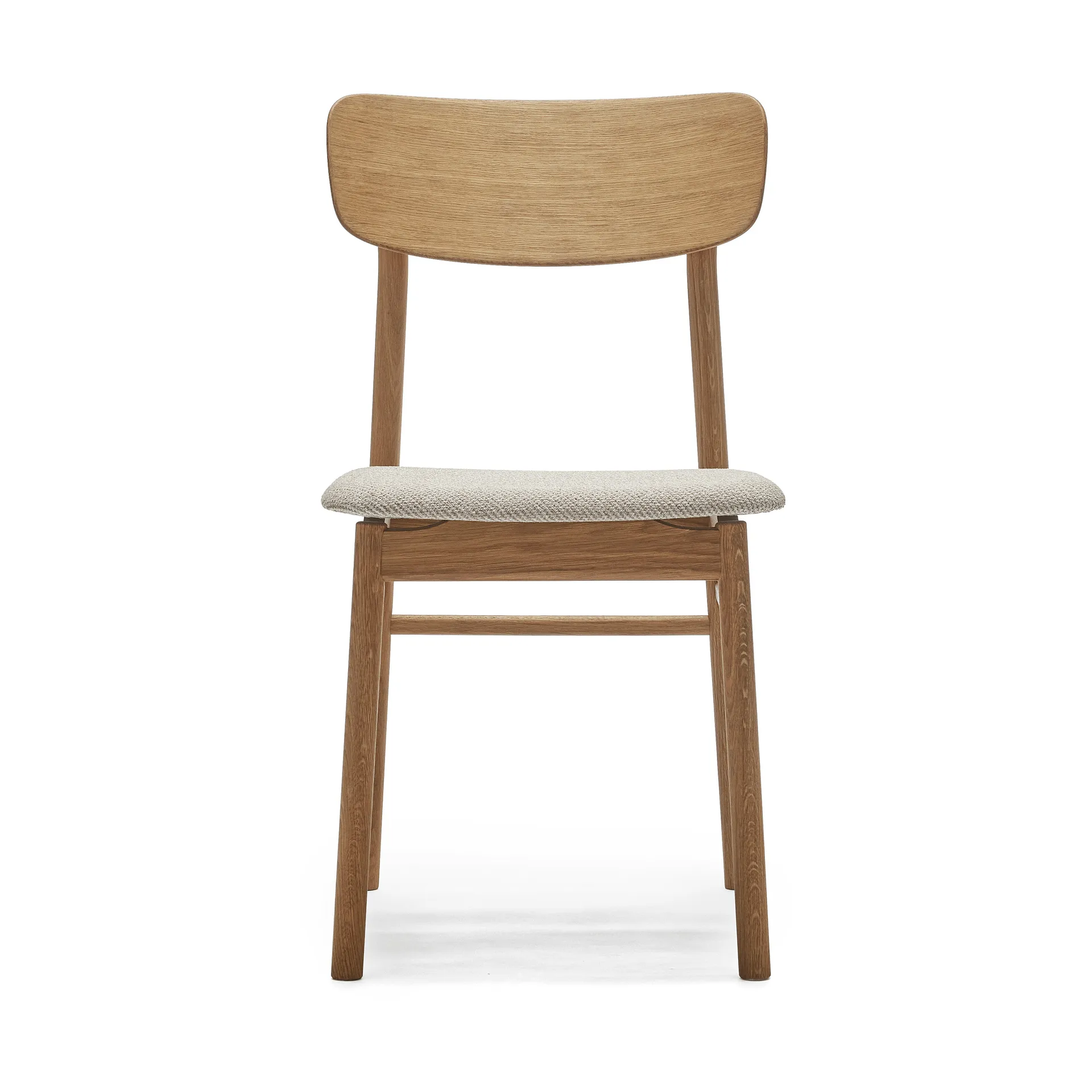 Chaise Prima Vista en chêne huilé, Tissu Atto Driftwood V3576/01 gris Stolab