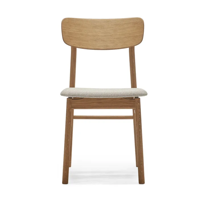 Chaise Prima Vista en chêne huilé - Tissu Atto Driftwood V3576/01 gris - Stolab