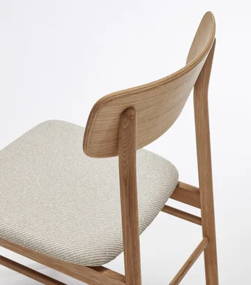 Chaise Prima Vista en chêne huilé - Tissu Atto Driftwood V3576/01 gris - Stolab