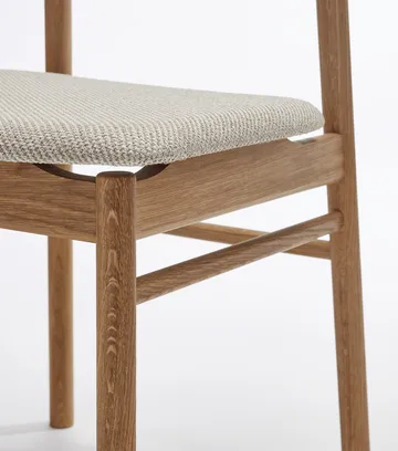 Chaise Prima Vista en chêne huilé - Tissu Atto Driftwood V3576/01 gris - Stolab