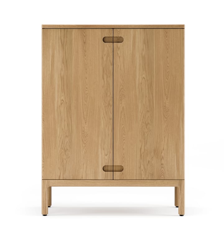 Commode Prio haute - chêne huilé naturel, porte en bois - Stolab