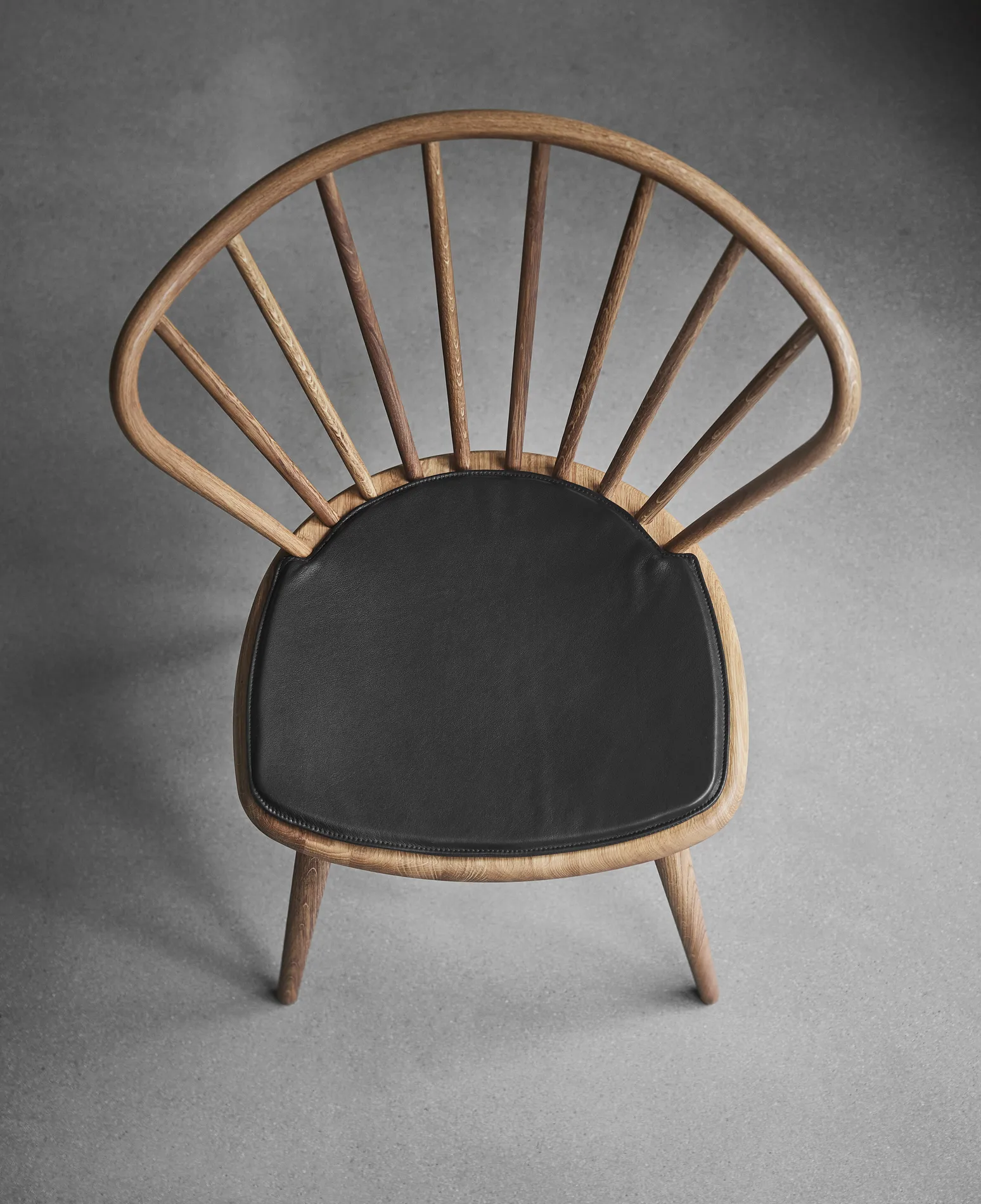 Coussin de chaise en cuir Lilla Åland/Miss Holly, Noir Stolab