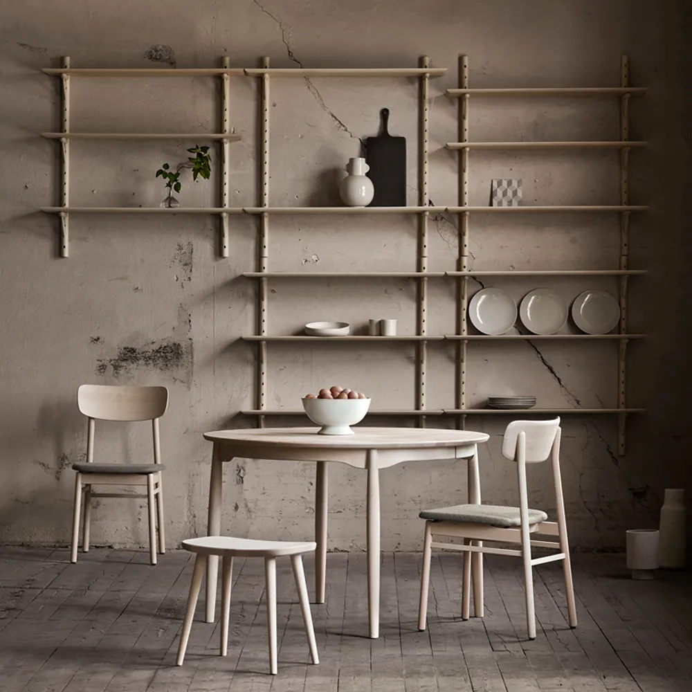 Étagère murale Ikon, bouleau laqué mat clair, profondeur 21 cm Stolab