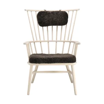 Fauteuil coussin & coussin pour le cou Henriette Huile blanche-Espresso - Stolab