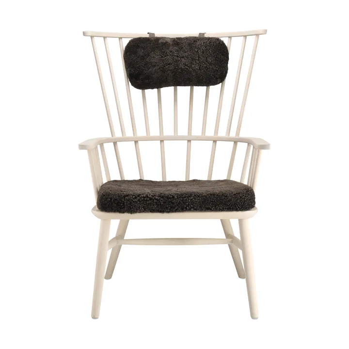 Fauteuil coussin & coussin pour le cou Henriette Huile blanche-Espresso - Stolab