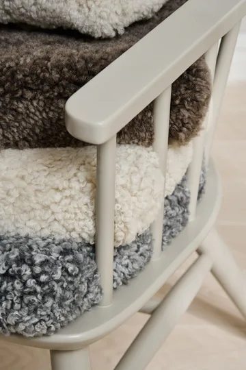 Fauteuil coussin & coussin pour le cou Henriette Huile blanche-Espresso - Stolab