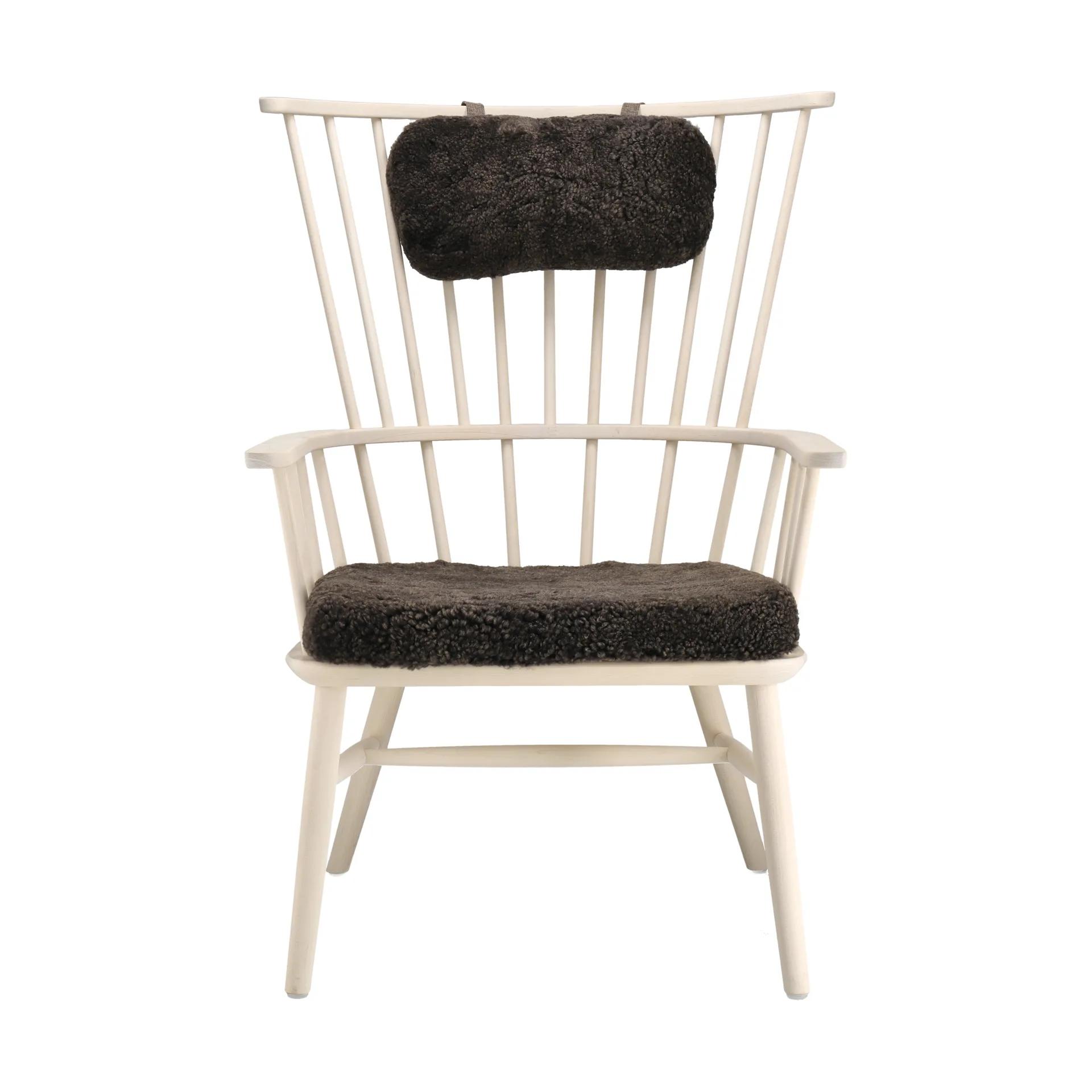 Fauteuil coussin & coussin pour le cou Henriette Huile blanche-Espresso Stolab