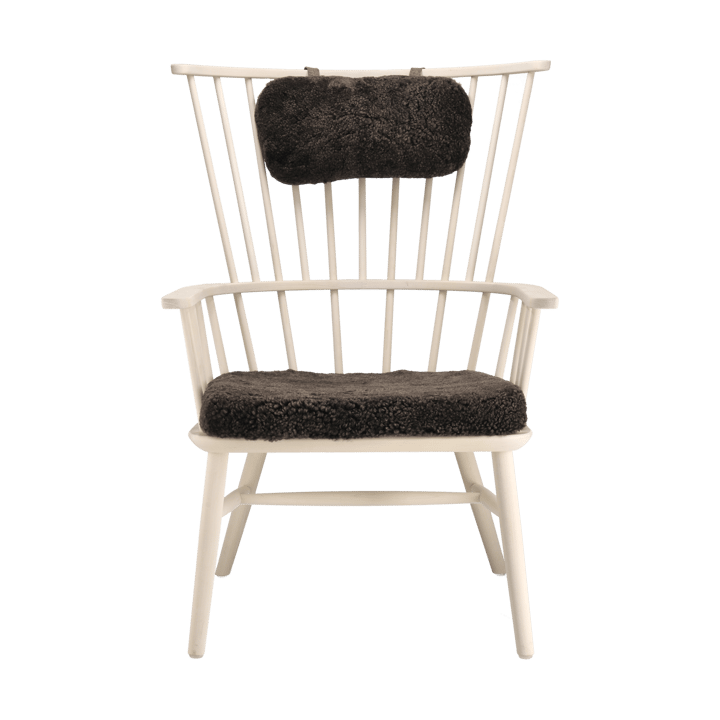 Fauteuil coussin & coussin pour le cou Henriette Huile blanche-Espresso - undefined - Stolab