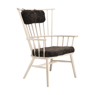 Fauteuil coussin & coussin pour le cou Henriette Huile blanche-Espresso - undefined - Stolab