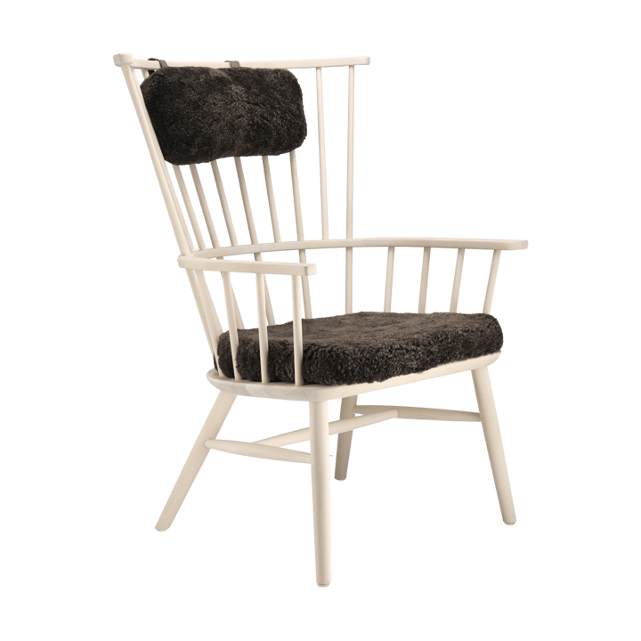 Fauteuil coussin & coussin pour le cou Henriette Huile blanche-Espresso Stolab