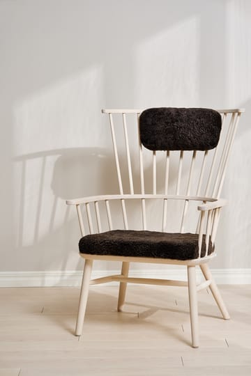 Fauteuil coussin & coussin pour le cou Henriette Huile blanche-Espresso - undefined - Stolab
