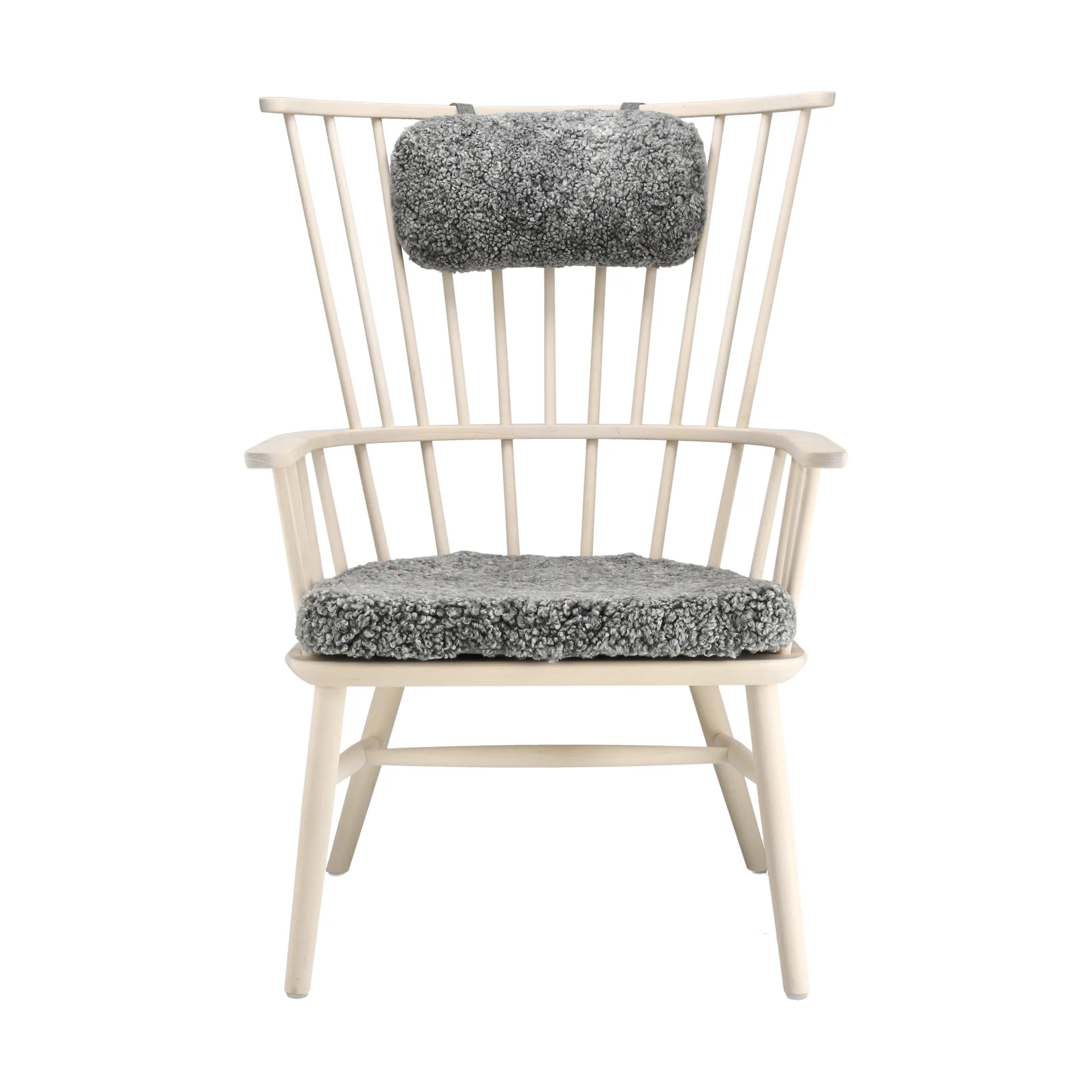 Fauteuil coussin & coussin pour le cou Henriette Huile blanche-Scand. Grey,  Stolab