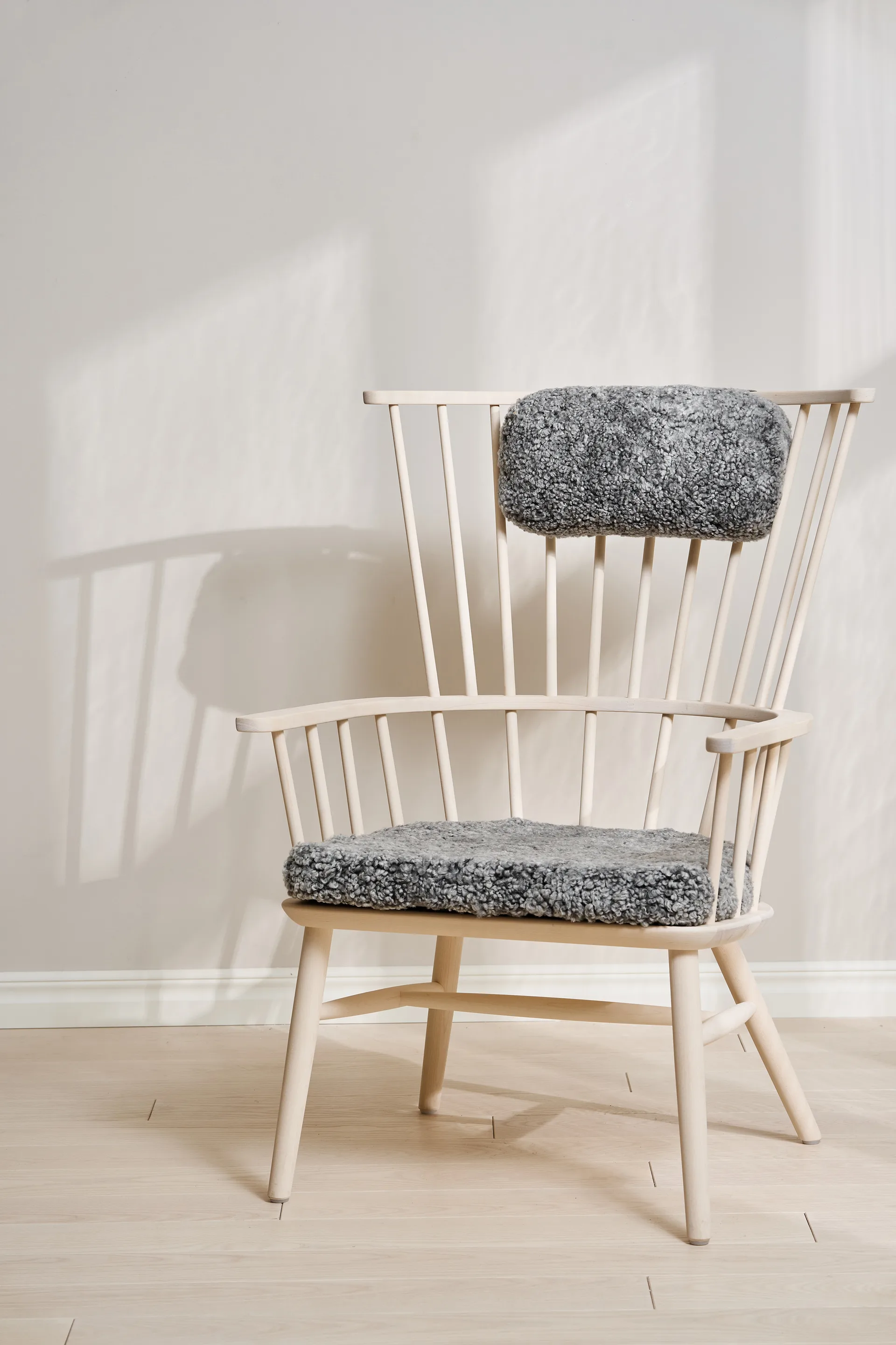 Fauteuil coussin & coussin pour le cou Henriette Huile blanche-Scand. Grey,  Stolab