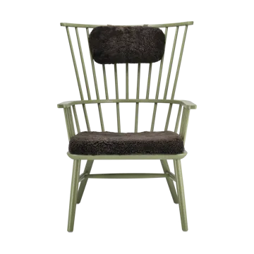 Fauteuil coussin & coussin pour le cou Henriette Olive vert-Espresso - Stolab