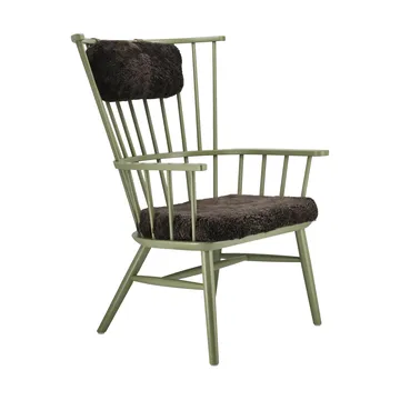 Fauteuil coussin & coussin pour le cou Henriette Olive vert-Espresso - Stolab