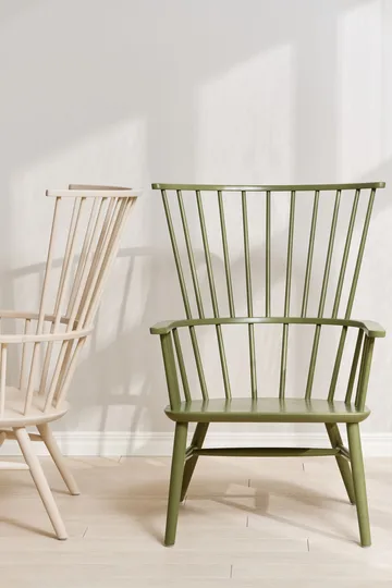 Fauteuil coussin & coussin pour le cou Henriette Olive vert-Espresso - Stolab